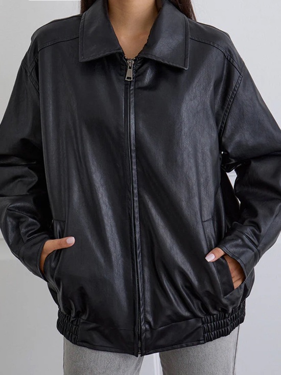 Motel Rocks Jackets & Blazers - Motel Rocks Faux Leather Black Zip Jacket